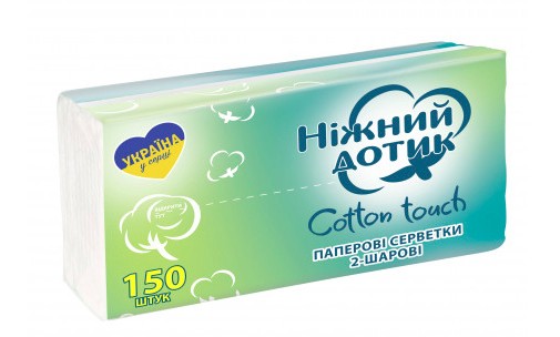 Ніжний дотик Серветки універсальні 150шт 2шар. п/е